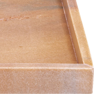 Meridian Furniture Barletta Genuine Pink Makrana Marble Square Tray with Natural Veining for Any Room ACC113-Pink