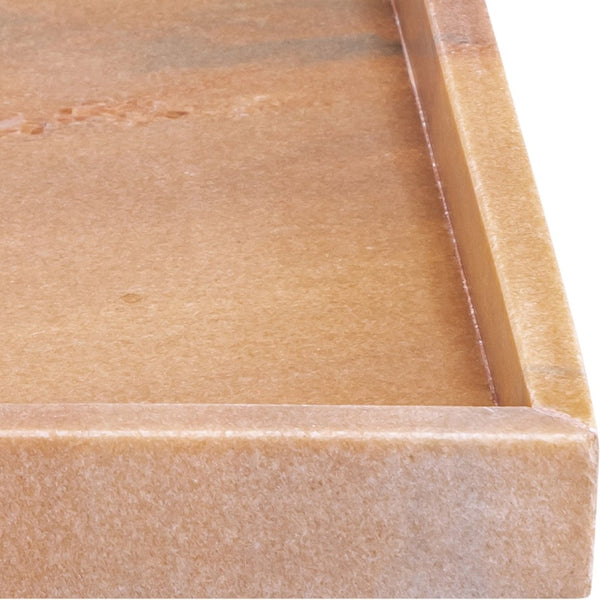 Meridian Furniture Barletta Genuine Pink Makrana Marble Square Tray with Natural Veining for Any Room ACC113-Pink