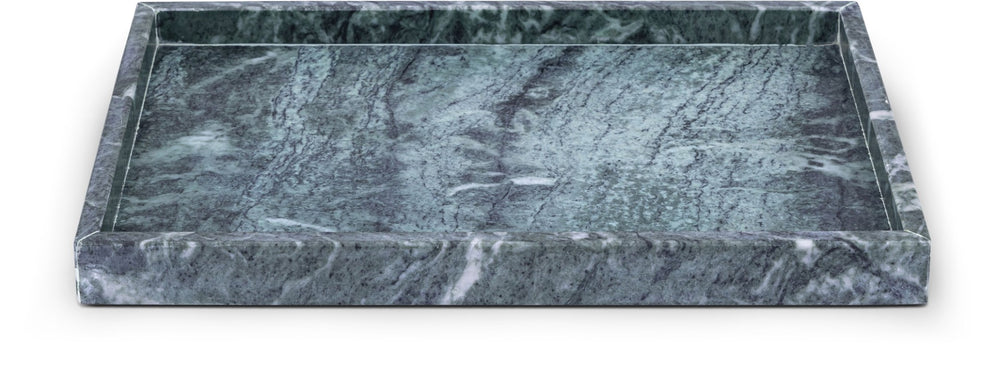 Meridian Furniture Barletta Verde Marble Rectangular Tray with Natural Veining for Styled Home Displays ACC114-Green