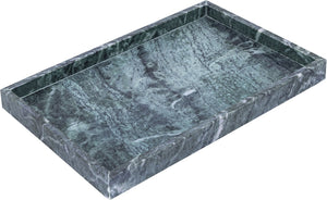 Meridian Furniture Barletta Verde Marble Rectangular Tray with Natural Veining for Styled Home Displays ACC114-Green