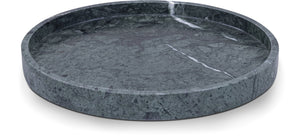 Meridian Furniture Barletta Genuine Green Verde Marble Round Tray Sculptural Accent for Any Room ACC115-Green