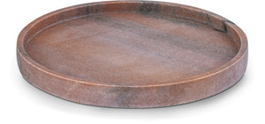 Meridian Furniture Barletta Pink Makrana Marble Round Tray Genuine Stone Vanity and Coffee Table Accent ACC115-Pink