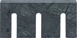 Meridian Furniture Curva Genuine Marble Fluted Arch Sculpture Artisan Carved Tabletop Accent for Shelf Console Green ACC116-Green