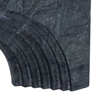 Meridian Furniture Cambre Hand-carved Genuine Marble Arch Sculpture Tabletop Accent with Natural Veined Ridged Detail Green ACC118-Green