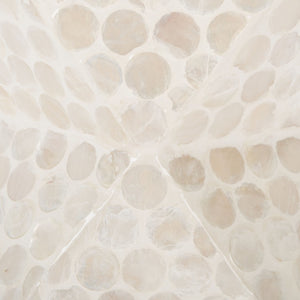 Safavieh Milan Accent Table: Modern Faceted Design With Capiz Shell Inlay For Coastal-Inspired Elegance ACC1802A