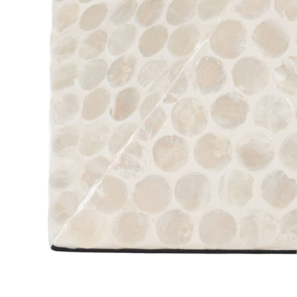 Safavieh Milan Accent Table: Modern Faceted Design With Capiz Shell Inlay For Coastal-Inspired Elegance ACC1802A