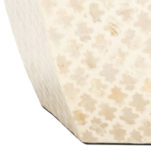 Safavieh Rylie Accent Table - Modern Mediterranean Elegance With White Capiz Inlay For Glamorous Interiors ACC1803A