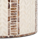 Safavieh Keary Round Accent Table White / Gold 13" x 13" x 18.9"