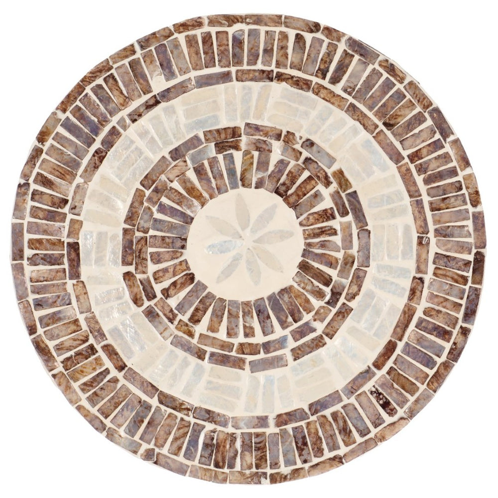 Safavieh Keary Round Accent Table - Coastal Glamour With Capiz Inlay, Sleek Design For Versatile Spaces ACC1804A