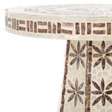 Safavieh Keerin Accent Table White / Gold 19.7" x 19.7" x 22"