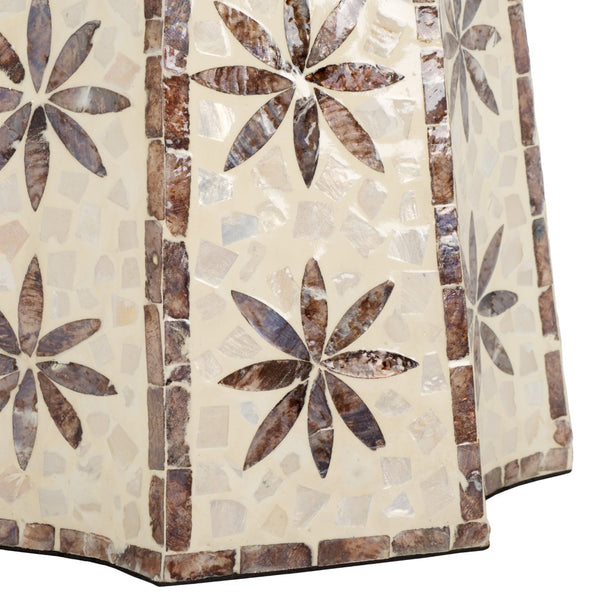 Safavieh Keerin Accent Table White / Gold 19.7" x 19.7" x 22"