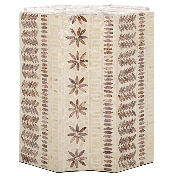 Safavieh Tuley Accent Table White / Gold 18.1" x 18.1" x 19.7"