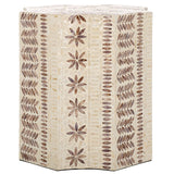 Safavieh Tuley Accent Table White / Gold 18.1" x 18.1" x 19.7"