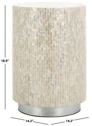 Safavieh Scarlett Round Accent Table - Elegant Capiz Shell Design, Compact Nightstand For Timeless Style ACC1808A