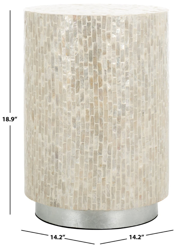 Safavieh Scarlett Round Accent Table - Elegant Capiz Shell Design, Compact Nightstand For Timeless Style ACC1808A