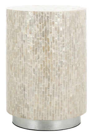 Safavieh Scarlett Round Accent Table - Elegant Capiz Shell Design, Compact Nightstand For Timeless Style ACC1808A