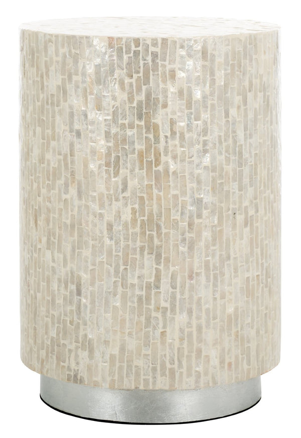 Safavieh Scarlett Round Accent Table - Elegant Capiz Shell Design, Compact Nightstand For Timeless Style ACC1808A