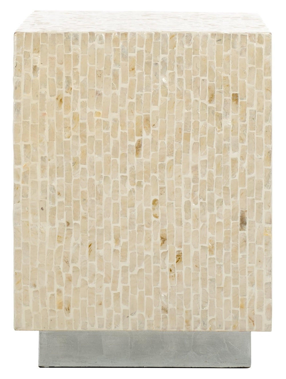 Safavieh Scarlett Square Accent Table - Handcrafted Capiz With Coastal Charm For Living Room & Bedroom Decor ACC1809A