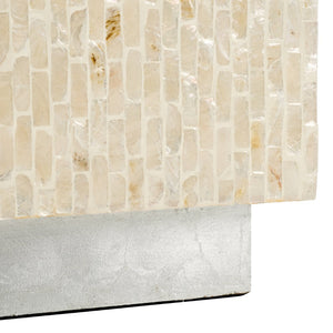 Safavieh Scarlett Square Accent Table - Handcrafted Capiz With Coastal Charm For Living Room & Bedroom Decor ACC1809A