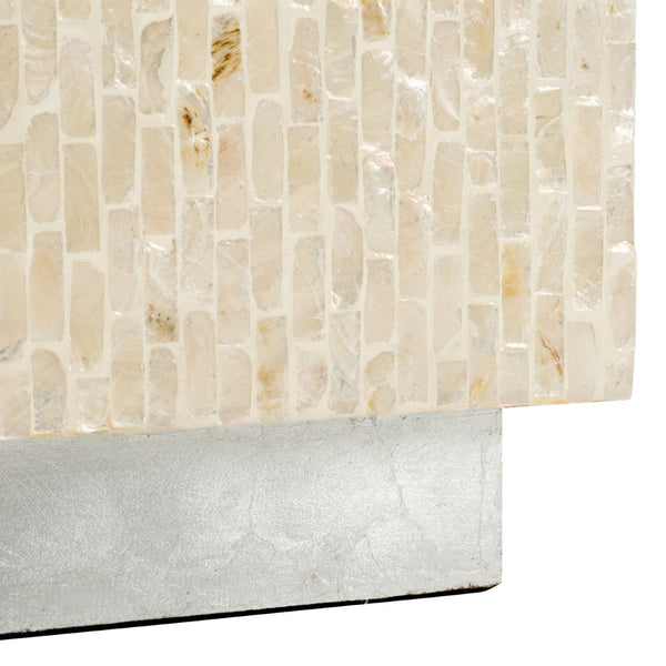 Safavieh Scarlett Square Accent Table - Handcrafted Capiz With Coastal Charm For Living Room & Bedroom Decor ACC1809A