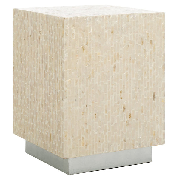 Safavieh Scarlett Square Accent Table - Handcrafted Capiz With Coastal Charm For Living Room & Bedroom Decor ACC1809A