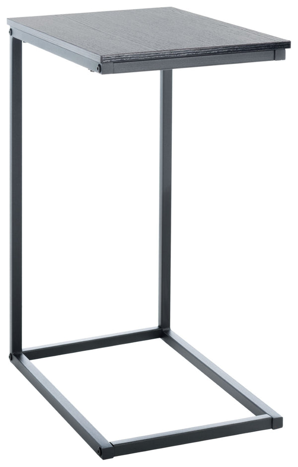 Safavieh Bodhi C-Shaped Side Table: Sleek Black Steel And Mdf Design For Modern Small-Space Living Solutions ACC2000A