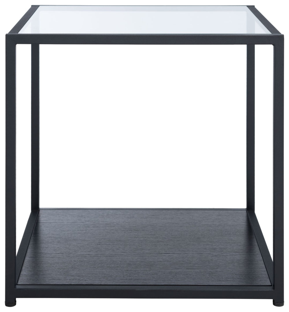 Safavieh Ackley End Table - Modern Minimalist Design With Glass Top & Lower Shelf For Stylish Storage Solutions ACC2001A