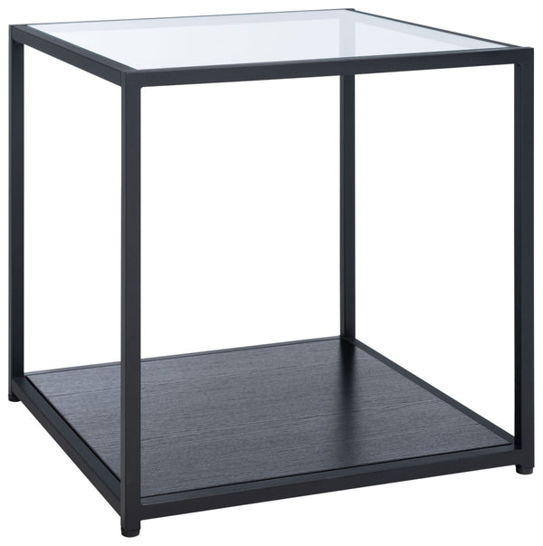 Safavieh Ackley End Table - Modern Minimalist Design With Glass Top & Lower Shelf For Stylish Storage Solutions ACC2001A