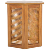 Safavieh Danez Hexagon Cane Accent Table Natural / Natural 19.7" x 17.1" x 20"