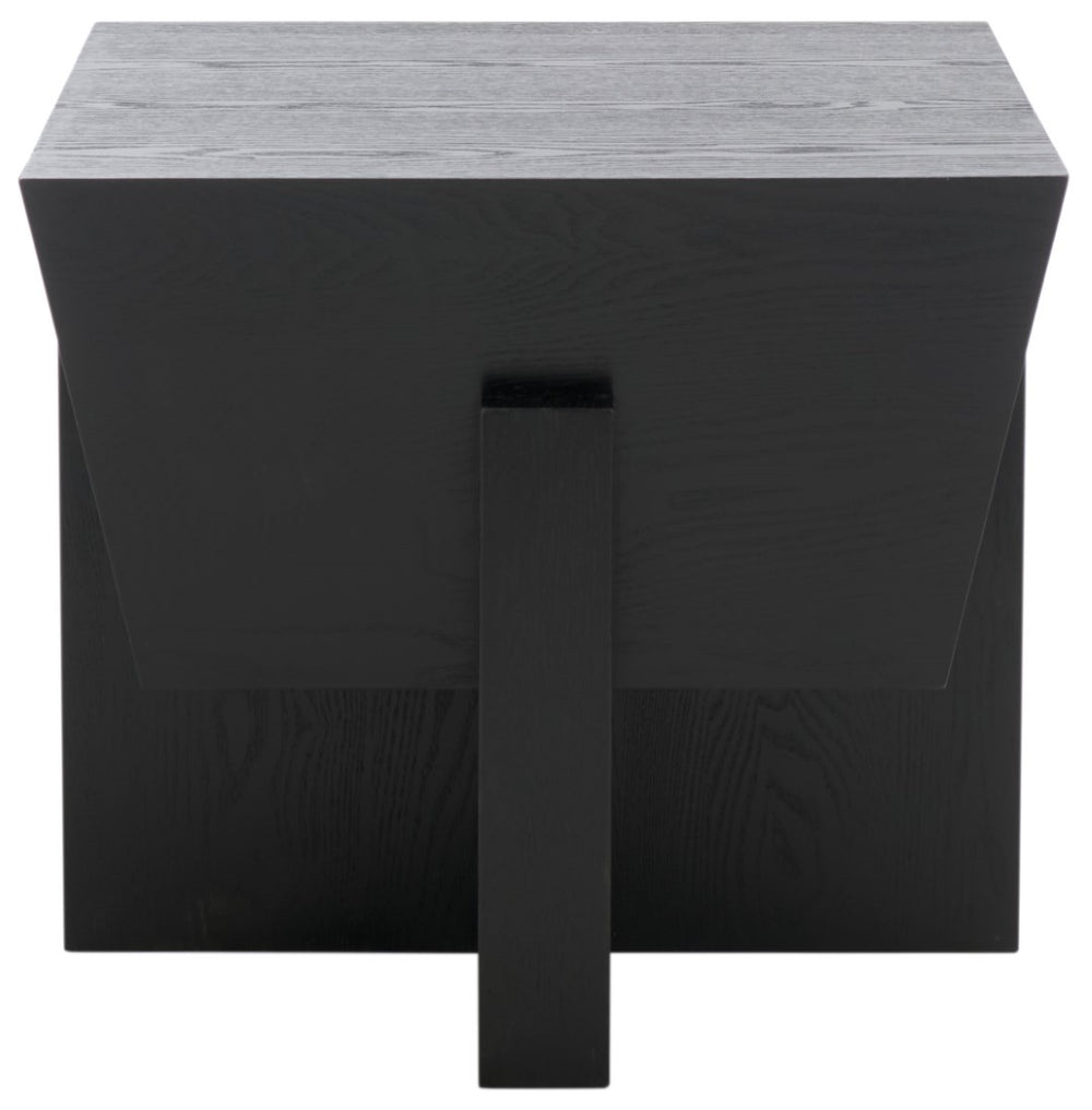 Safavieh Aishu Accent Table In Elegant Black - Durable Wood Design For Timeless Style & Versatile Use! Black Wood Acc2300a