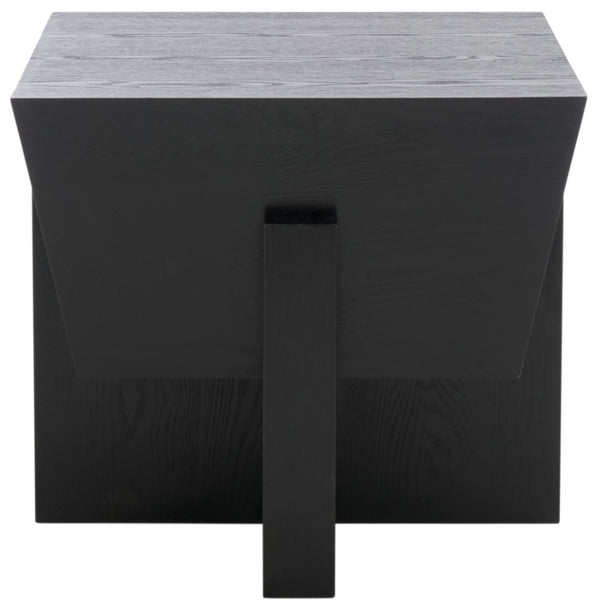 Safavieh Aishu Accent Table In Elegant Black - Durable Wood Design For Timeless Style & Versatile Use! Black Wood Acc2300a