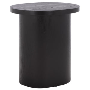 Safavieh Ekon Round End Table In Chic Black - Elevate Your Space With Sleek Sophistication & Style! Black Mdf With Ash Veneer Acc2301a