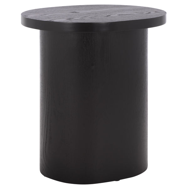 Safavieh Ekon Round End Table In Chic Black - Elevate Your Space With Sleek Sophistication & Style! Black Mdf With Ash Veneer Acc2301a