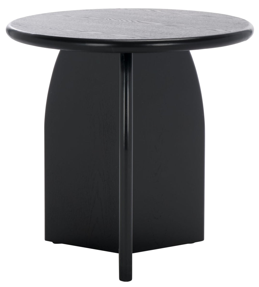 Safavieh Barazi Round End Table - Modern Design For Stylish Living Spaces, Compact And Durable Surface Solution Black ACC2303A