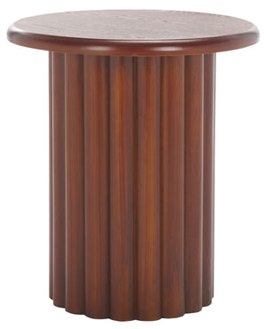 Safavieh Monka Round End Table – Modern Minimalist Mdf Table Perfect For Small Spaces And Stylish Decor Confirmed Walnut ACC2304A