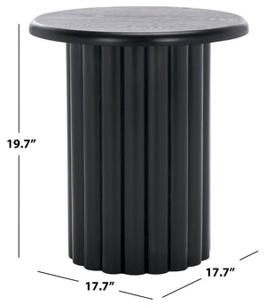 Safavieh Monka Round End Table – Modern Minimalist Mdf Table Perfect For Small Spaces And Stylish Decor Black ACC2304B