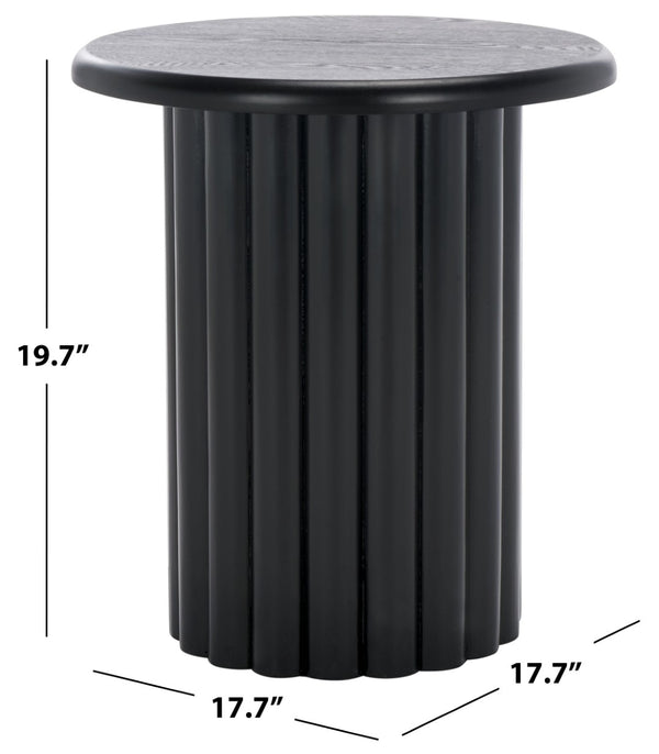 Safavieh Monka Round End Table – Modern Minimalist Mdf Table Perfect For Small Spaces And Stylish Decor Black ACC2304B