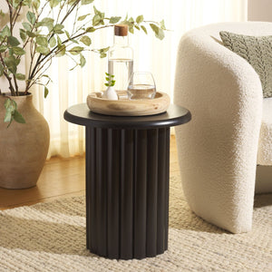 Safavieh Monka Round End Table – Modern Minimalist Mdf Table Perfect For Small Spaces And Stylish Decor Black ACC2304B