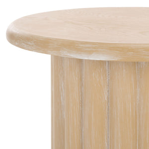 Safavieh Monka Round End Table – Modern Minimalist Mdf Table Perfect For Small Spaces And Stylish Decor Bleached White 2 ACC2304C
