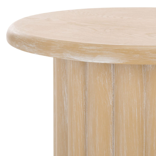 Safavieh Monka Round End Table – Modern Minimalist Mdf Table Perfect For Small Spaces And Stylish Decor Bleached White 2 ACC2304C