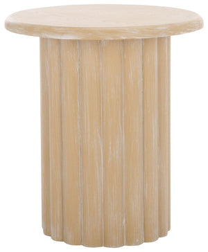 Safavieh Monka Round End Table – Modern Minimalist Mdf Table Perfect For Small Spaces And Stylish Decor Bleached White 2 ACC2304C