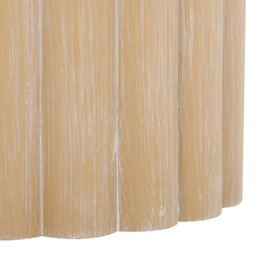 Safavieh Monka Round End Table - Rustic Elegance For Contemporary Living, Perfect For Any Home Decor Style Bleached White Wood Acc2304c