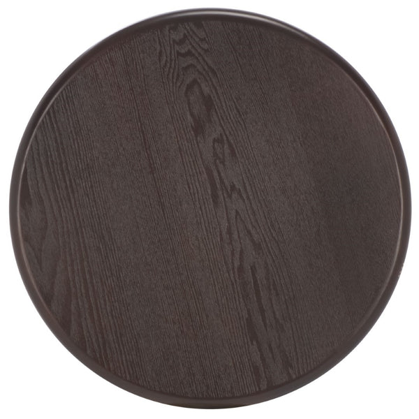 Safavieh Agami Round Accent Table - Dark Brown Wood Elegance For Stylish Living Spaces & Rustic Charm Dark Brown Wood Acc2305a