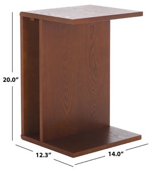 Safavieh Aeon End Table - Elevate Your Space With Sophisticated Elegance And Timeless Wooden Craftsmanship Walnut Wood Acc2306a