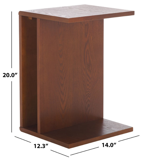 Safavieh Aeon End Table - Elevate Your Space With Sophisticated Elegance And Timeless Wooden Craftsmanship Walnut Wood Acc2306a