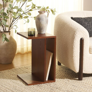 Safavieh Aeon End Table - Elevate Your Space With Sophisticated Elegance And Timeless Wooden Craftsmanship Walnut Wood Acc2306a