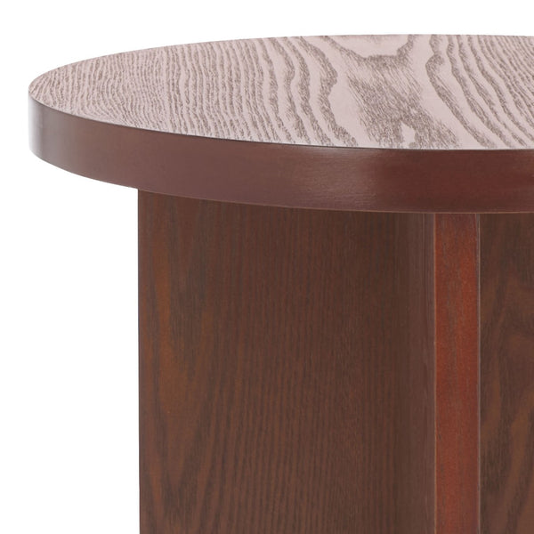 Safavieh Barashi Round End Table - Timeless Accent Piece With Compact Design For Living Room Or Bedroom Use Confirmed Walnut ACC2307A