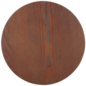 Safavieh Barashi Round End Table - Timeless Accent Piece With Compact Design For Living Room Or Bedroom Use Confirmed Walnut ACC2307A