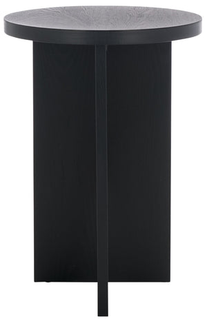 Safavieh Barashi Round End Table - Timeless Accent Piece With Compact Design For Living Room Or Bedroom Use Black ACC2307B