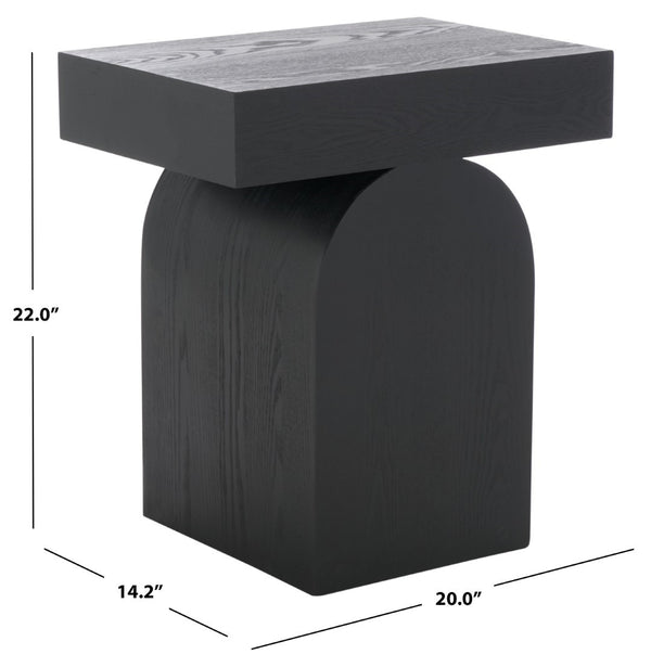 Safavieh Baraki End Table - Elegant Wooden Design To Elevate Your Home Decor With Style And Durability Black Wood Acc2308a